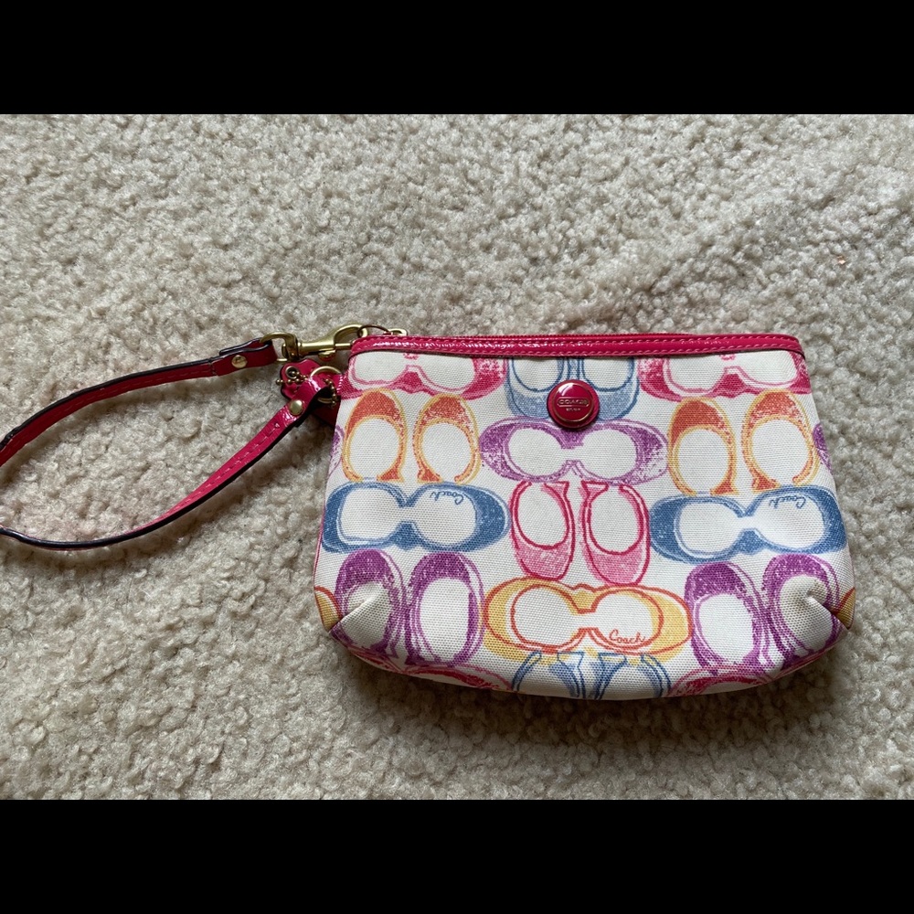 Coach zipper wristlet